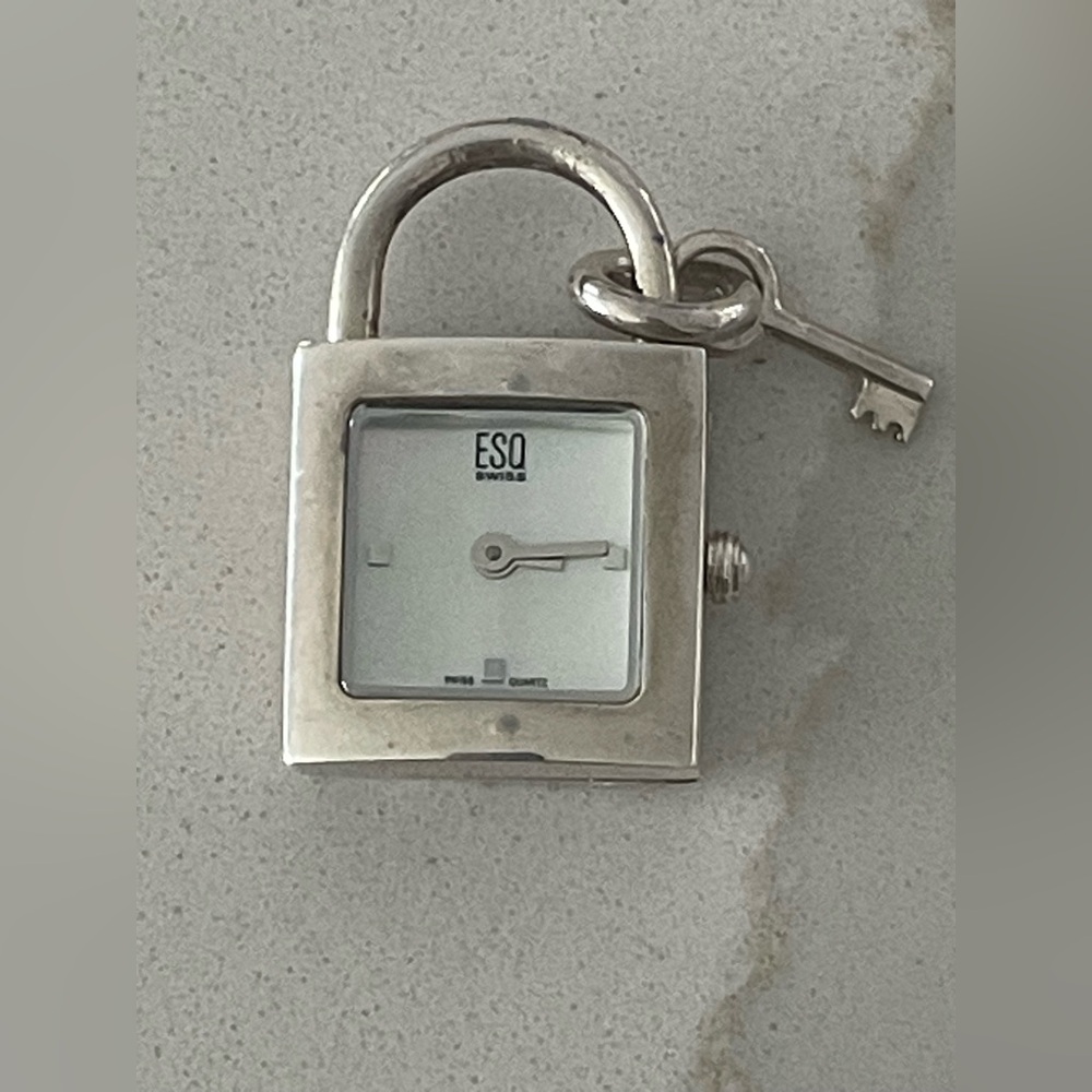 ESQ Movado Swiss Silver MOP dial Lock Watch - Picture 12 of 12